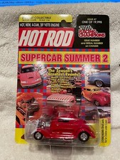 1/64 RACING CHAMPIONS 34 FORD 3 WINDOW CPE/FULL FENDERED/RED/WH SCALLOPS/ALLOYS