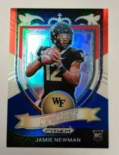 2021 Panini Prizm Draft Picks Jamie Newman Crusade #174 Red White Blue RC