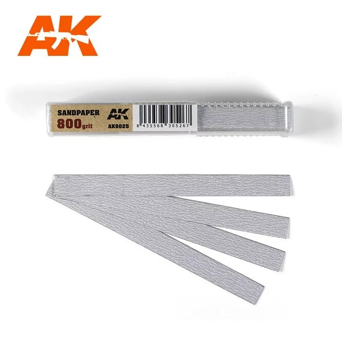 Ak Interactive AK9025 - Dry Sandpaper 800 Grit x 50 Units - New