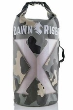 Dawn Riser Kayak Camping, Hiking Waterproof Dry Bag Backpack, Camouflage Gray