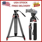 82" /210cm Professional Video Tripod, Heavy Duty Aluminum Alloy Camera Tripod