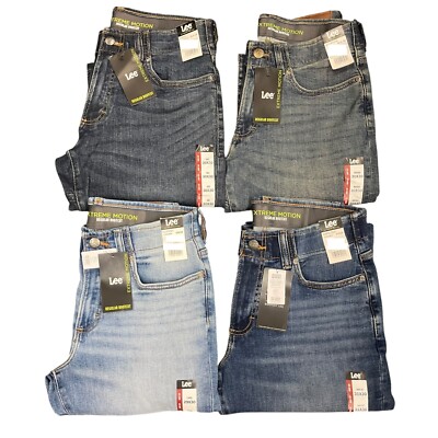 NWT Lee Men's Extreme Motion Regular Bootcut Jeans Stretch Denim Flex Waistband