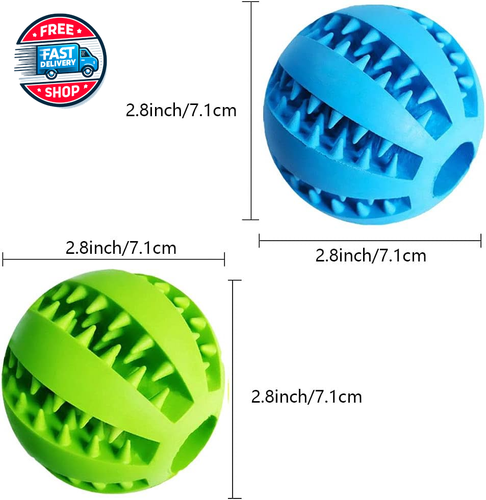 Dog Treat Toy Ball, Dog Tooth Cleaning Toy, Interactive Dog Toys(1 Green - Picture 6 of 12