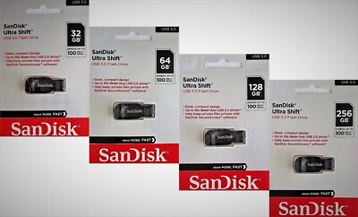 Sandisk USB 3.0 Stick 32GB 64GB 128GB 256GB Ultra Shift USB 3.0 Flash Drive