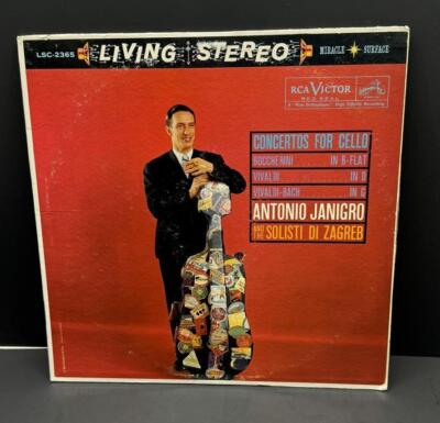 Antonio Janigro & Solisti Di Zagreb LP Concertos For Cello Record EX Cover VG+