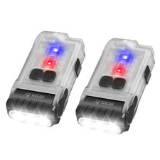 V15 LED Magnetic Rechargeable Clip-on Keychain EDC Pocket Flashlight Work Light