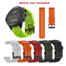 24mm Football Pattern Silicone Strap f Suunto 9/Suunto 9 Baro/Suunto 7/Suunto D5