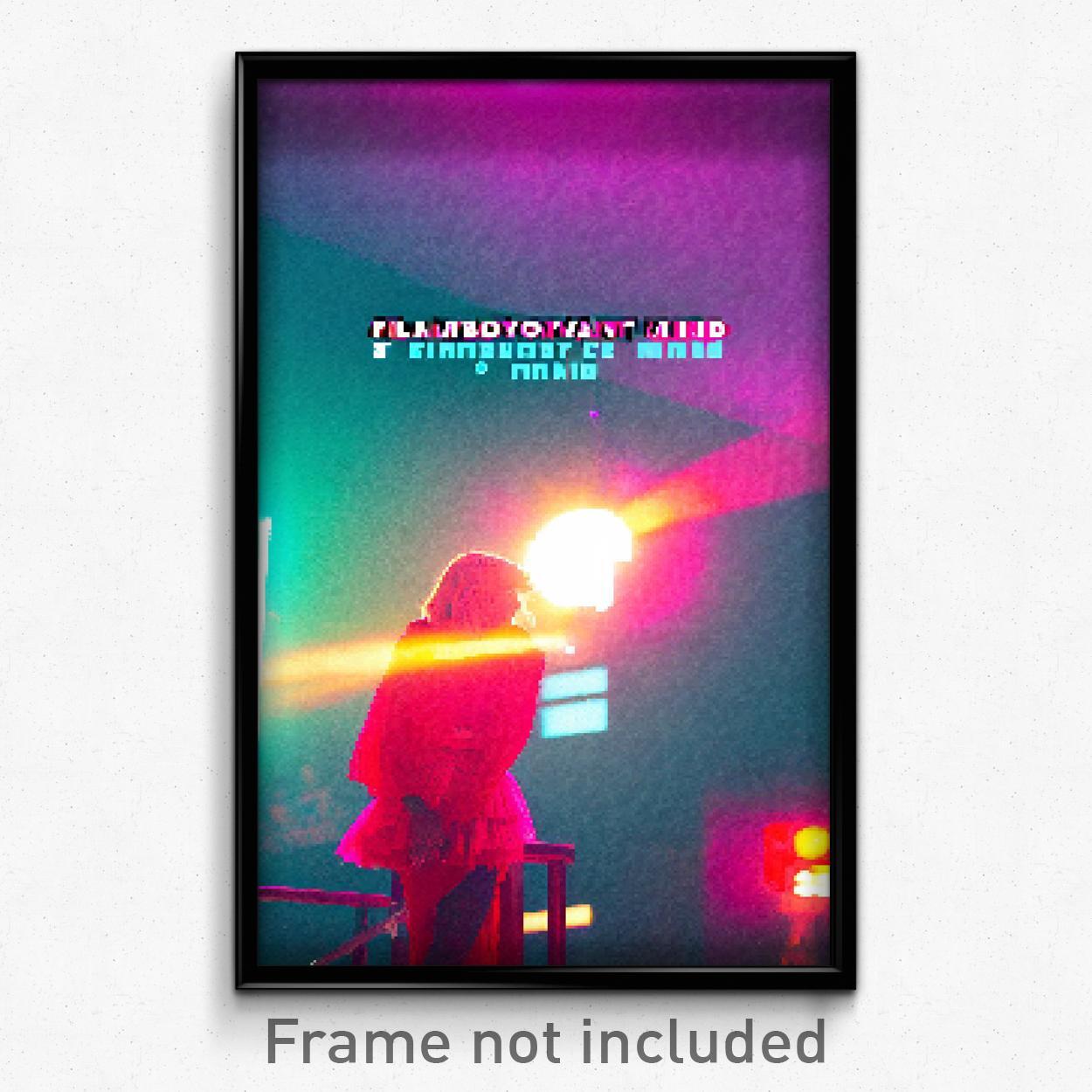 8 Bit Psychedelic Pixel Art Poster - Flamboyant Mind Trippy Gamer Print