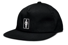 Girl Skateboards OG 93 Til Bathroom Logo Black / White Snapback Hat