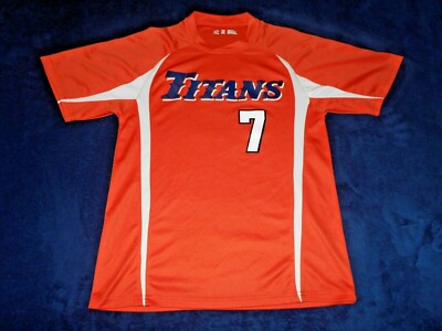 Titans Jersey #7 Shirt Adult Small has a few small snags