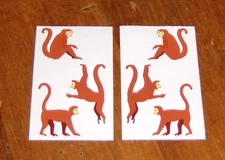 Mrs. Grossman Two Half Strip Stickers ~ Monkeys