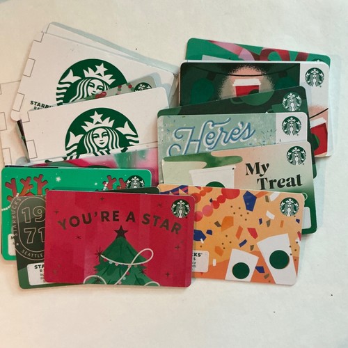Starbucks gift cards, 21 with a total verified value of $225, Free USPS shipping