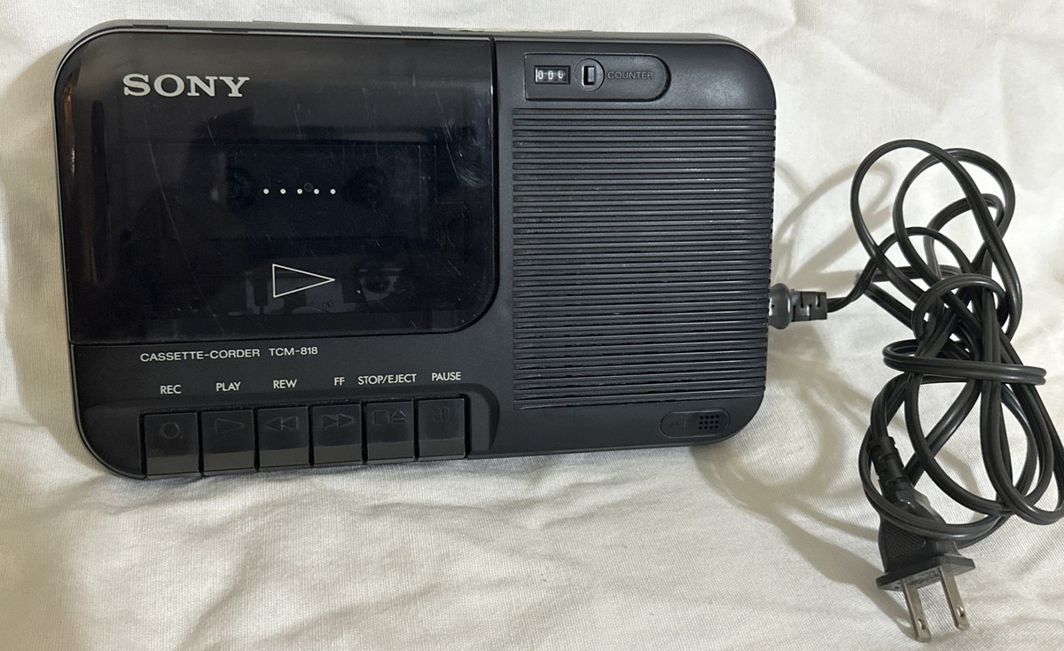 Sony Cassette-Corder TCM-818 Vintage Audio Recorder Cassette Tape