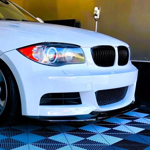 Parachoques delantero divisor brillo labial negro 2007-2013 para BMW Serie 1 E82 E88 M Sport - Imagen 7 de 16
