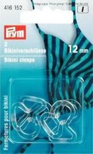 Bikini Fastening Sling 2 Piece 12 MM Clear Plastic Bikini Closure Prym 4