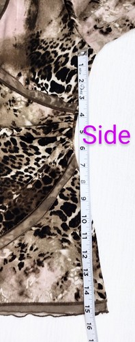 Damen Surplice Bluse Animal Print Mehrfarbig Gr. M von Papillonblanc Spitzenbesatz - Bild 15 von 19