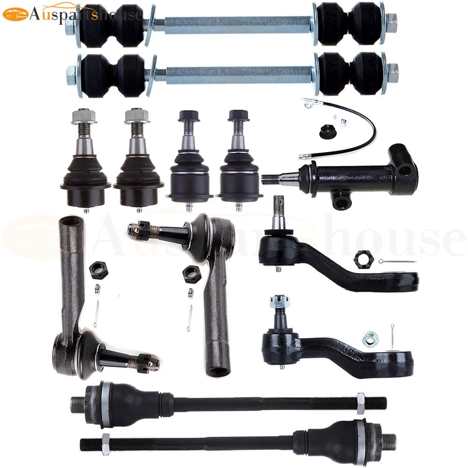 13x rótulas de extremos de varilla de amarre delanteras para 99-06 GMC Sierra Silverado 1500 4x4 y 4x4 Foto 3 de 4