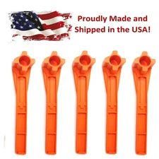 5 Pack Orange Bung Drum Wrench 55-30-15 Gallon Barrel Nut Cap Plug Gas Shut Off