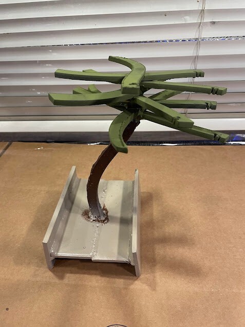 Beach themed palm tree decoration