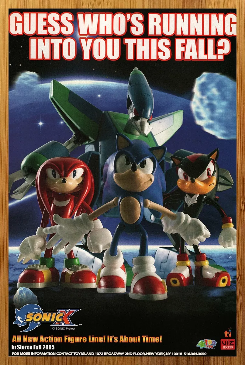 2005 Sonic X Action Figures Vintage Print Ad/Poster Shadow The Hedgehog  SEGA Art