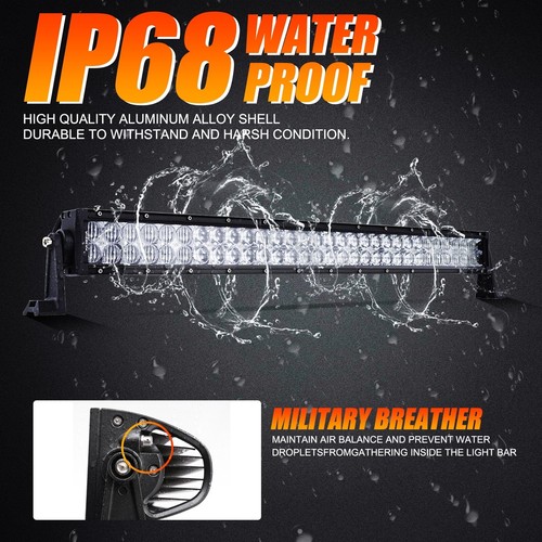 AUXBEAM 32" 5D Barra de Luz LED Punto Inundación Lámpara de Conducción Para Jeep Pickup Offroad - Imagen 4 de 12