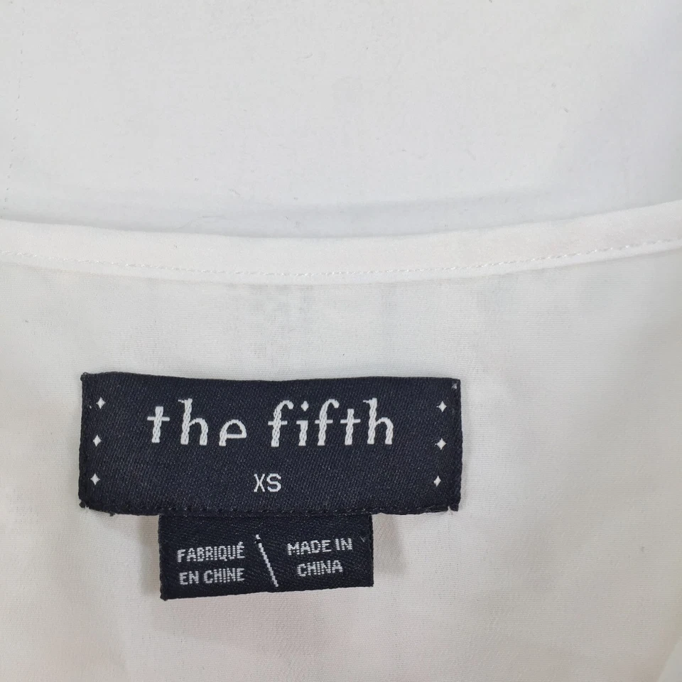 The fifth womens cami tank top size XS white sleeveless round neck cotton 040520 - Image 4 of 4