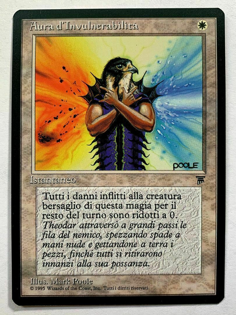mtg nude cards AURA D' INVULNERABILITA Legends Italy/Italian Magic MTG Indestructible Aura  HP