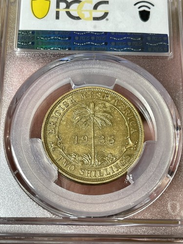 1938-KN British West Africa 2 Shillings, PCGS MS-64 Top Pop! - Picture 7 of 9