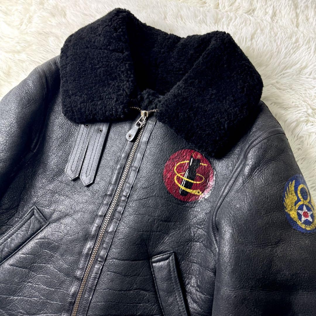 美品/希少✨AVIREX フライトジャケット　B-3 ビクトリーガール　黒　38 美品/希少✨AVIREX フライトジャケット B-3 ビクトリーガール 黒