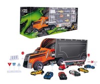 LKW Autotransporter Mit 6 Spielzeugautos, Schleuder Und ZubehöR