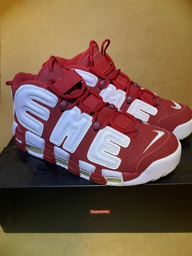 Nike X Supreme Air More Uptempo rouge 2017 Suptempo