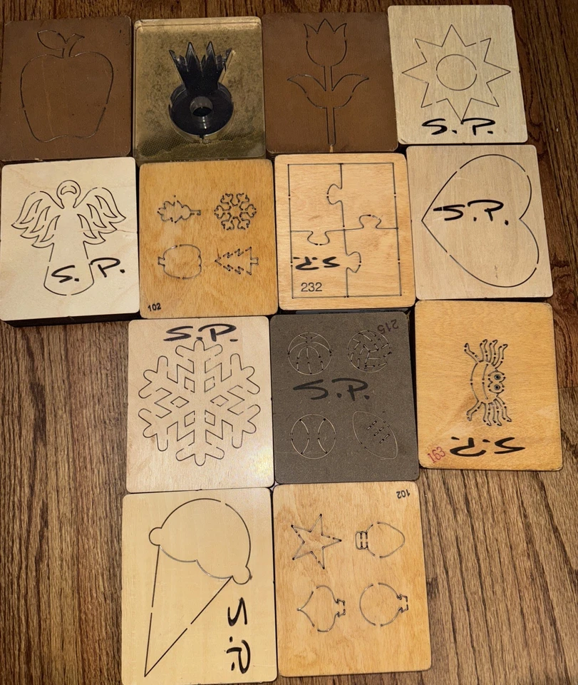 Accucut Ellison Troquelado Forma Lote 13 Araña Helado Otoño Invierno Corazón Puzzle Foto 2 de 3