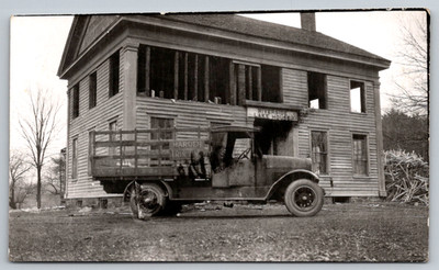 Real Photo Unidentified Location Riverside Lake House Fire Destroyed Postcard
