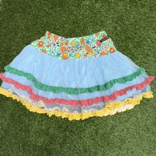 Matilda Jane Girls Tutu Skirt Size 10 Floral Multicolor Ruffle Layers