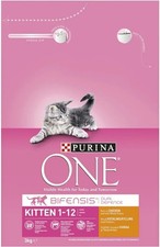 Purina ONE Kitten Cat Food Chicken & Wholegrain, Transparent, Chicken, 3kg 9.67 per kilo