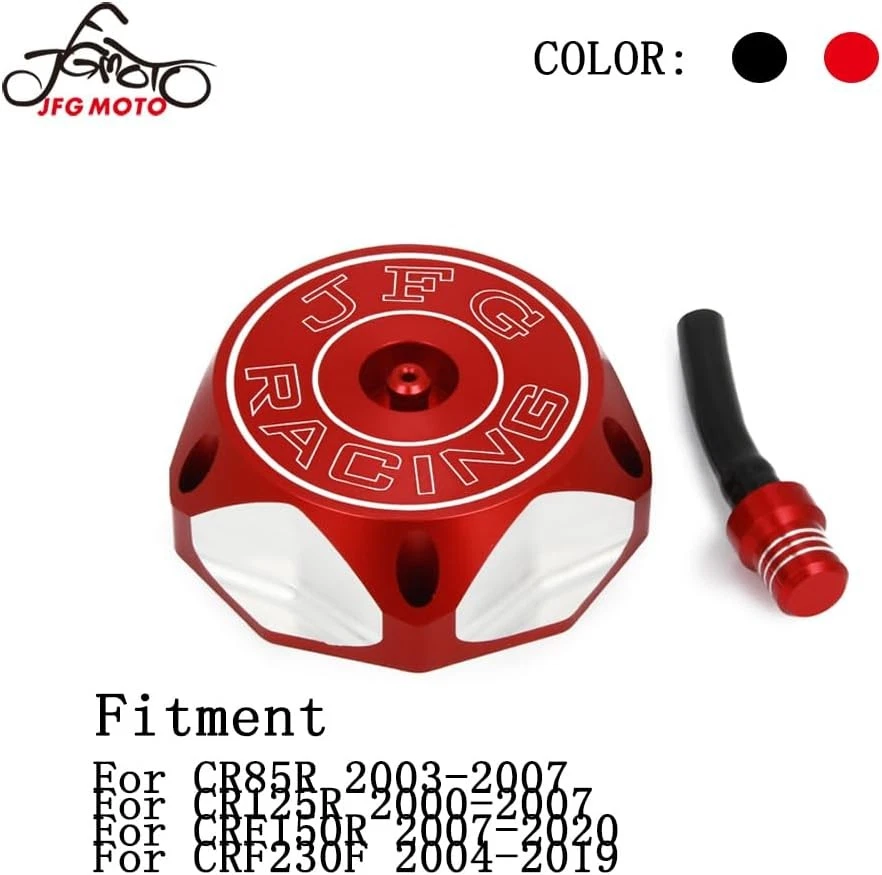 Tapa de gasolina para moto de cross tanque de gasolina combustible para CR85R CR125R CRF150R CRF230F CR250R rojo Foto 4 de 4
