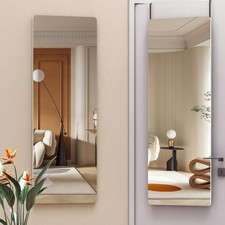 Door Mirror Full Length 47"x 16" Full Body Over The Door Hanging Wall Mounted