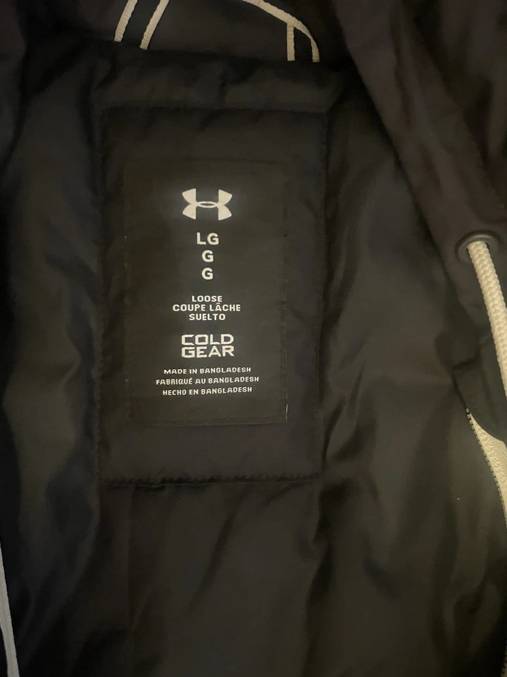 Under Armour ColdGear Herren Pufferjacke mit Kapuze, schwarz, Gr. L Loose - Bild 3 von 3