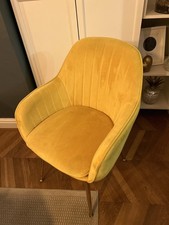 Velvet Padded Yellow Chair