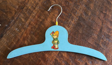 Blue vintage children's wooden clothes hanger Fireman VTG 1930's-1940's