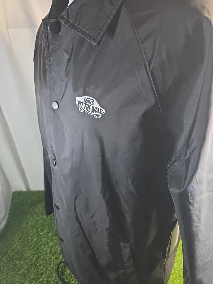 Vans Torrey Coaches Jacket in black nylon  Men's Size Medium  - Image 3 of 4