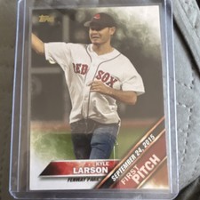 Topps 2016 Kyle Larson First Pitch Series 2 Insert Boston Red Sox Card #FP-10