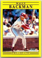 ⚾ 1991 Fleer Update #U-106 Wally Backman Philadelphia Phillies