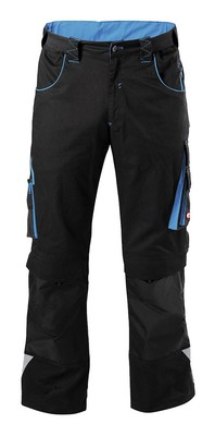 Fortis Herren-Bundhose twenty-four, schwarz/türkis, Größe 48