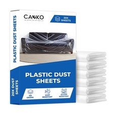 20x Polythene Dust Sheet Clear Cover For Painting Decorating Furniture Plastic