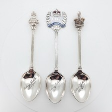 Vintage Silver Jubilee Spoon 1977 Spoons Silver Plated Collectable Bundle Lot x3