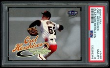 1999 Ultra Orel Hershiser Platinum Medallion /99 PSA 8 Giants