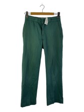 DICKIES 70s Straight Pants, Size 28, Polyester, Green