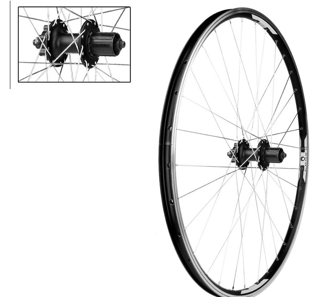 Roue arrière 29 combo alu Vélox avec double compatibilité disque et V-brake