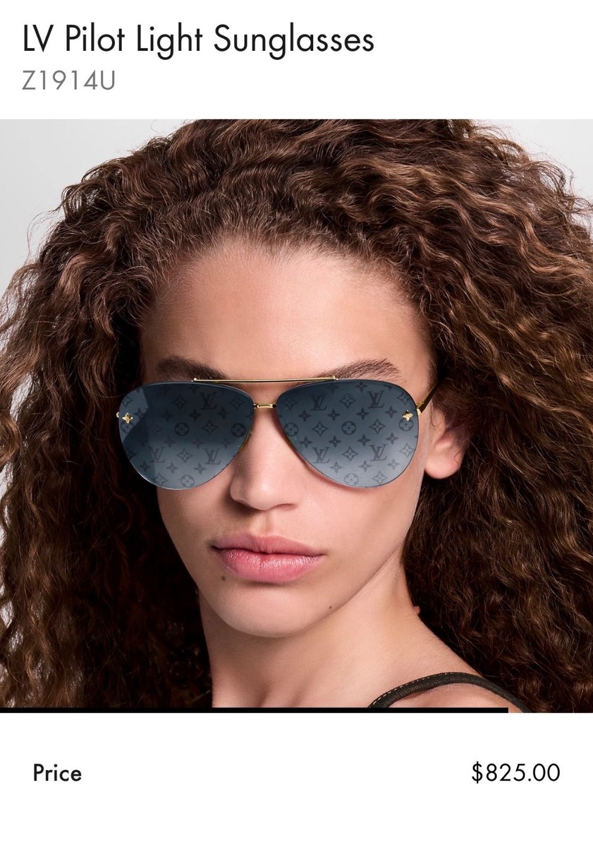 Louis Vuitton Grey/Gold Z1172W Monogram Grease Aviator Sunglasses